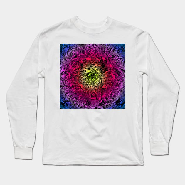 Mental Maze Color Abstract Long Sleeve T-Shirt by kenallouis